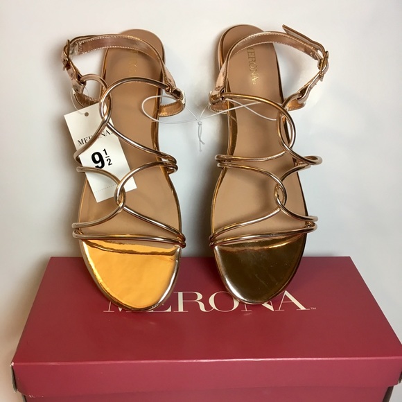 ADDITIONAL PHOTOS “Marcie” Rose Gold Sandals, NWT - Picture 4 of 6